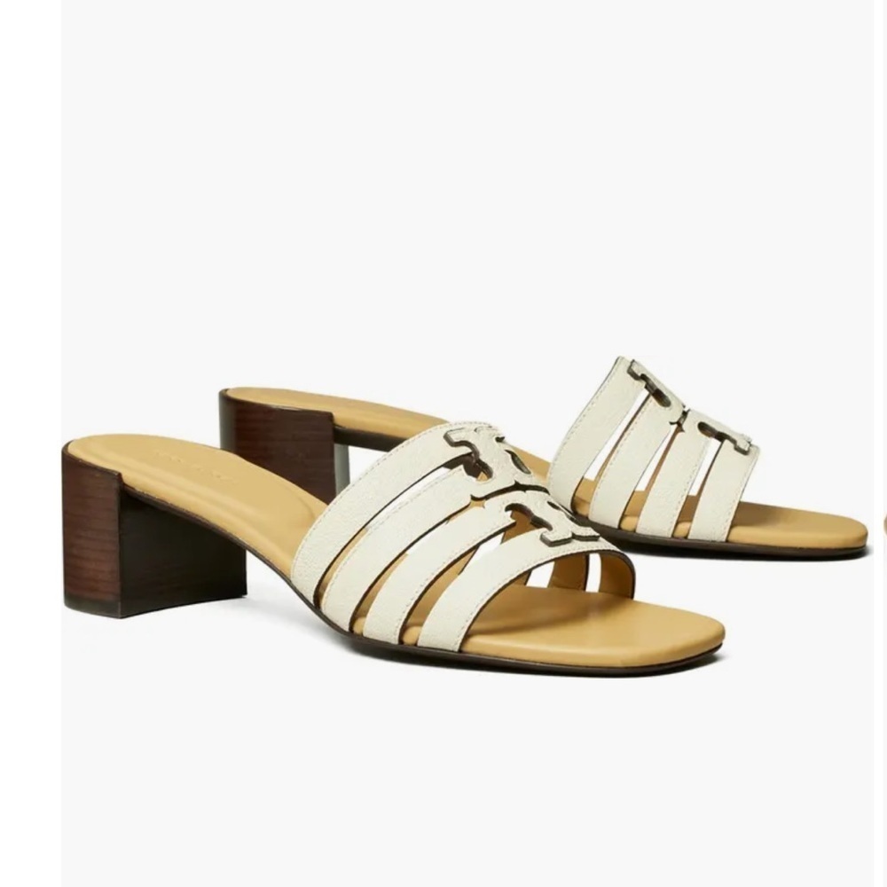 NEW Tory Burch Ines Cage BLOCK HEEL size 8.5